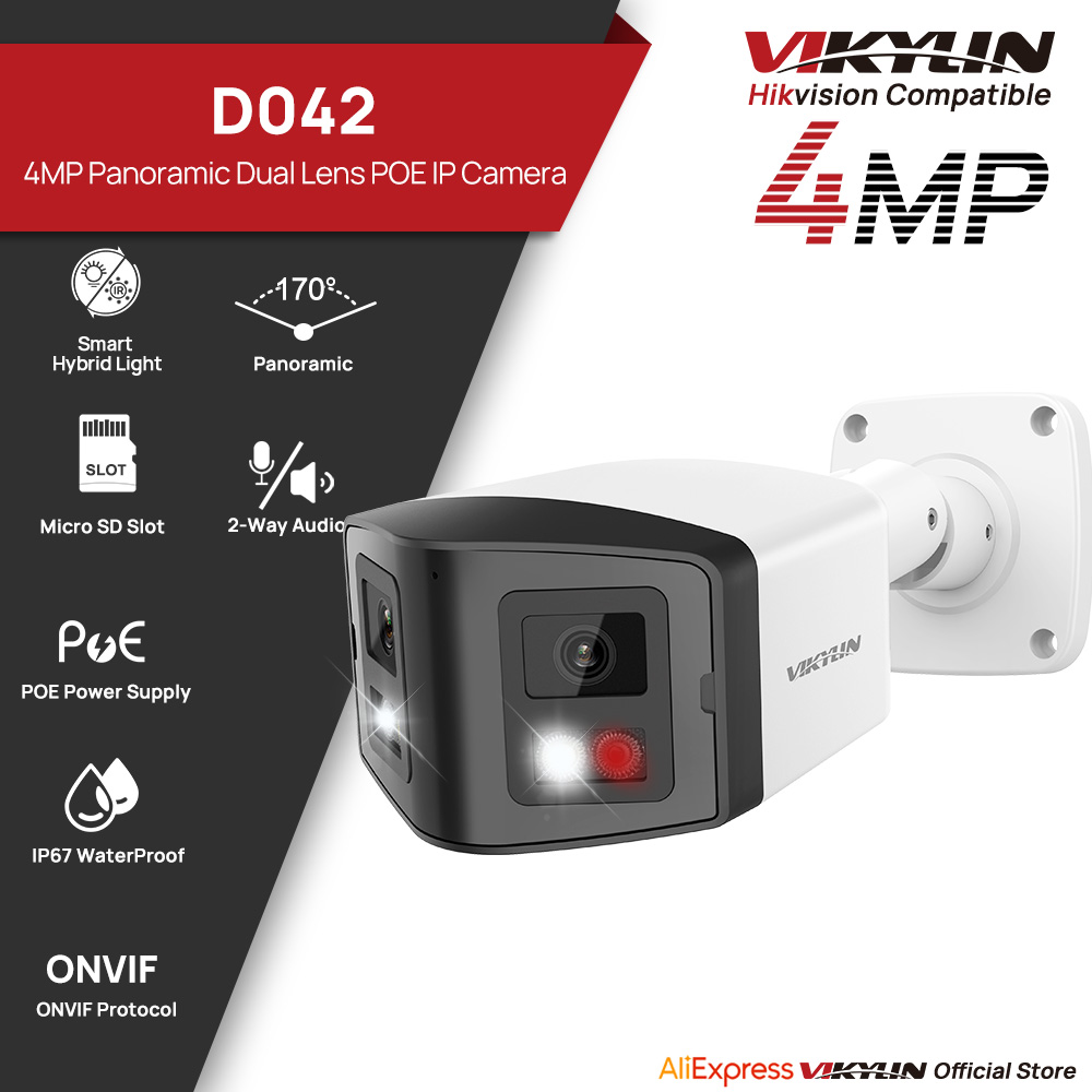 Outdoor Lighting Mains Powered - VIKYLIN 170 ° Telecamera IP di
