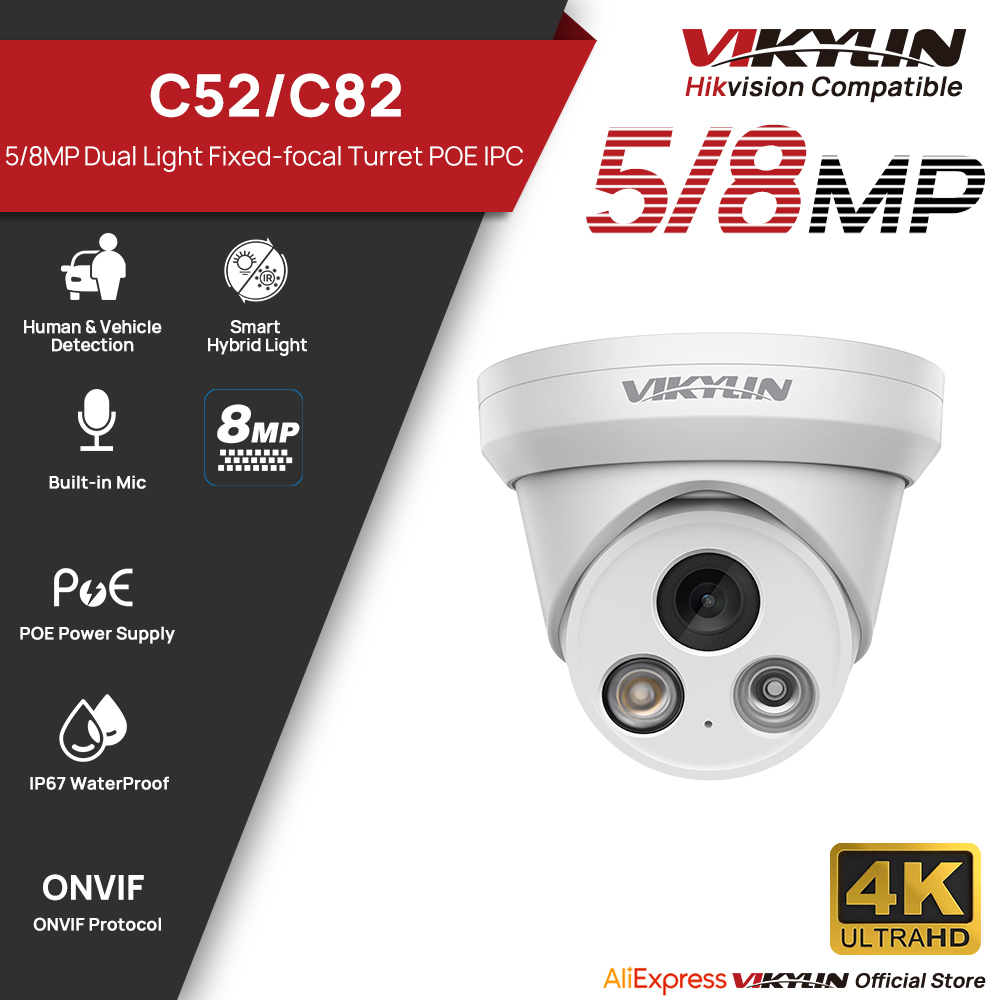 Outdoor Lighting Mains Powered - Telecamera IP VIKYLIN 5/8MP 4K con