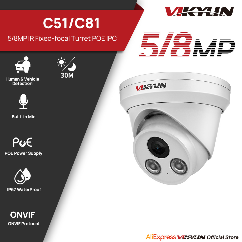 Outdoor Lighting Mains Powered - Telecamera IP VIKYLIN 5/8MP con Luce