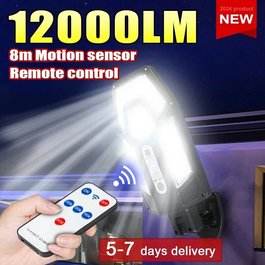 Outdoor Lighting Permanent - Potente lampada da parete solare 12000LM