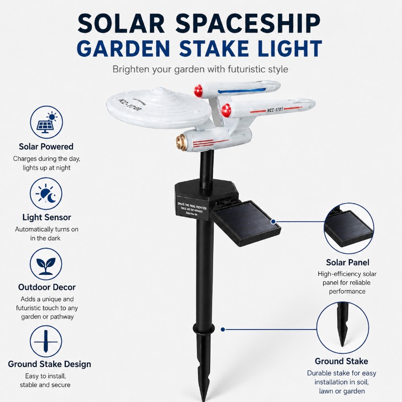 Halo Outdoor Lighting - Lampada Solare da Giardino Star Trek
