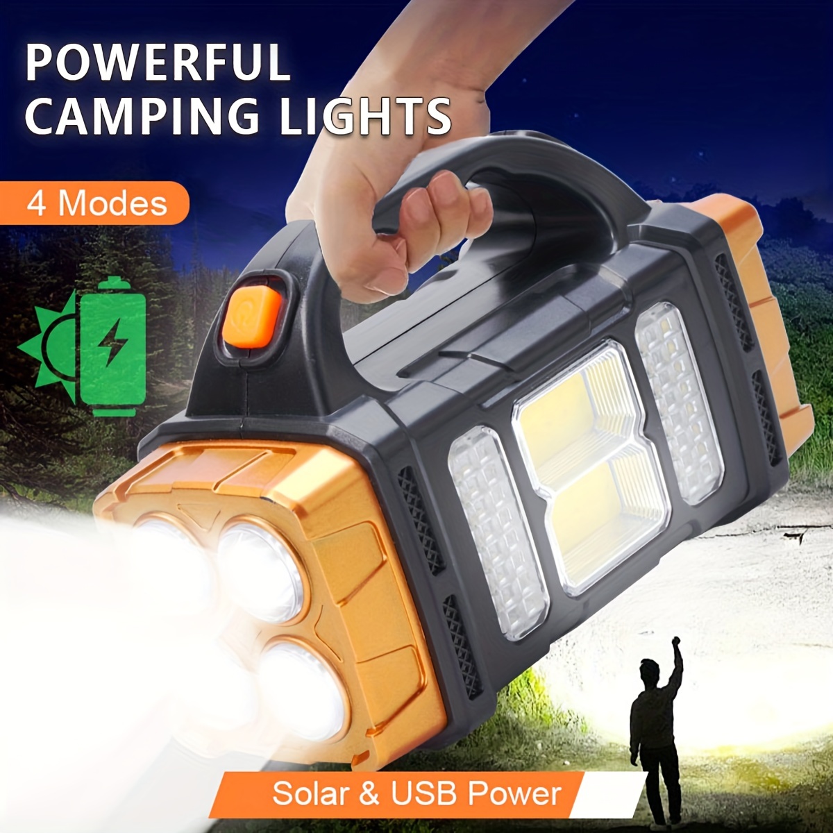 Outdoor Lighting Permanent - Nuova Torcia LED Solare Ricaricabile ad