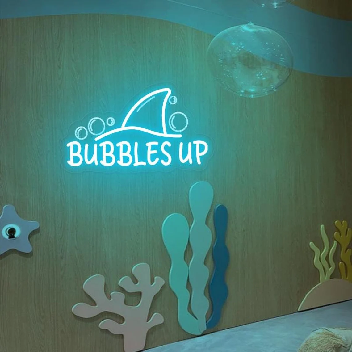 Outdoor Lighting Quotes - Insegna al neon Bubbles Up, insegna