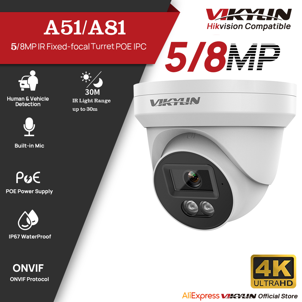Outdoor Lighting Mains Powered - Telecamera di Sicurezza IP VIKYLIN 5/8MP