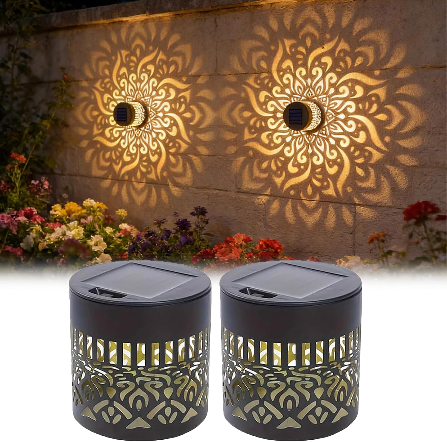 Outdoor Lighting Deck - Confezione da 2 Luci Solari da