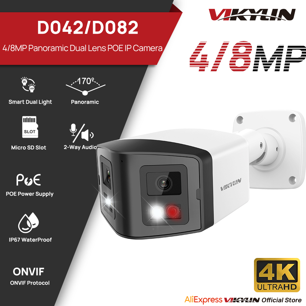 Outdoor Lighting Mains Powered - VIKYLIN 170 ° Telecamera di Sicurezza