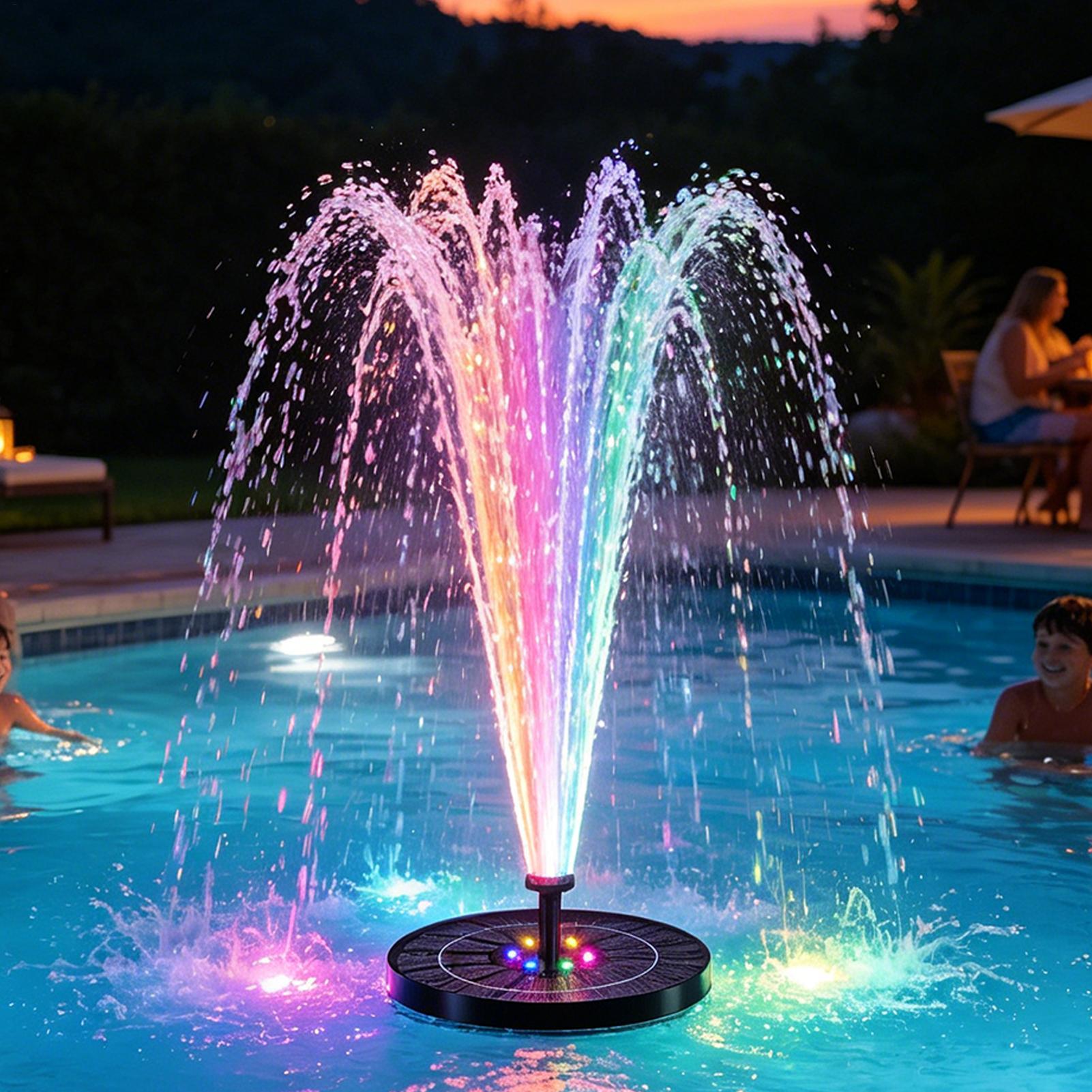 Outdoor Lighting Deck - Fontana Solare Galleggiante per Vasca per