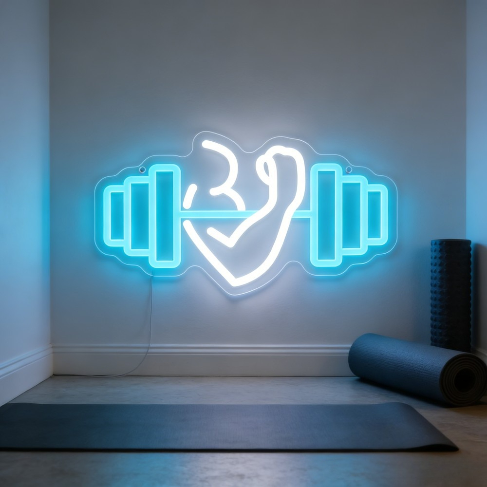 Outdoor Lighting Quotes - Insegna al Neon LED Bicep Dumbbell,
