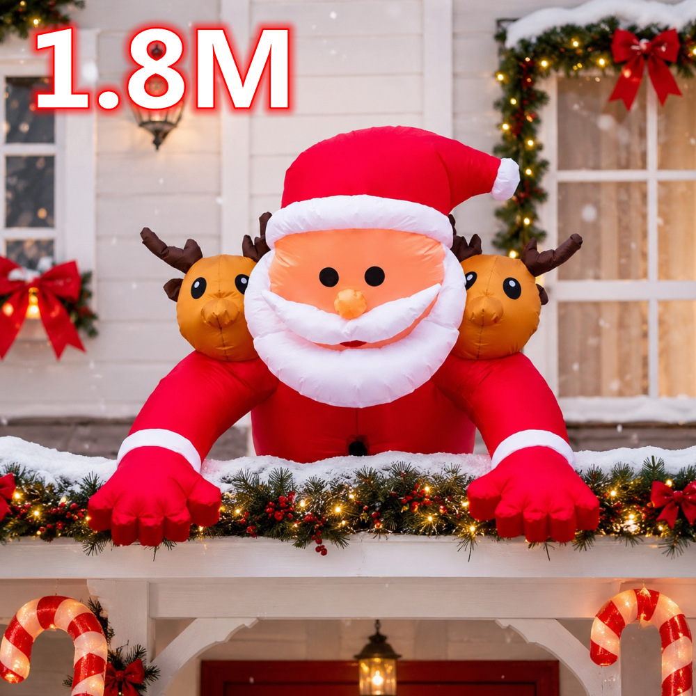 Xmas Outdoor Lighting Decorations - Babbon Natale Gonfiabile di 1,8 m