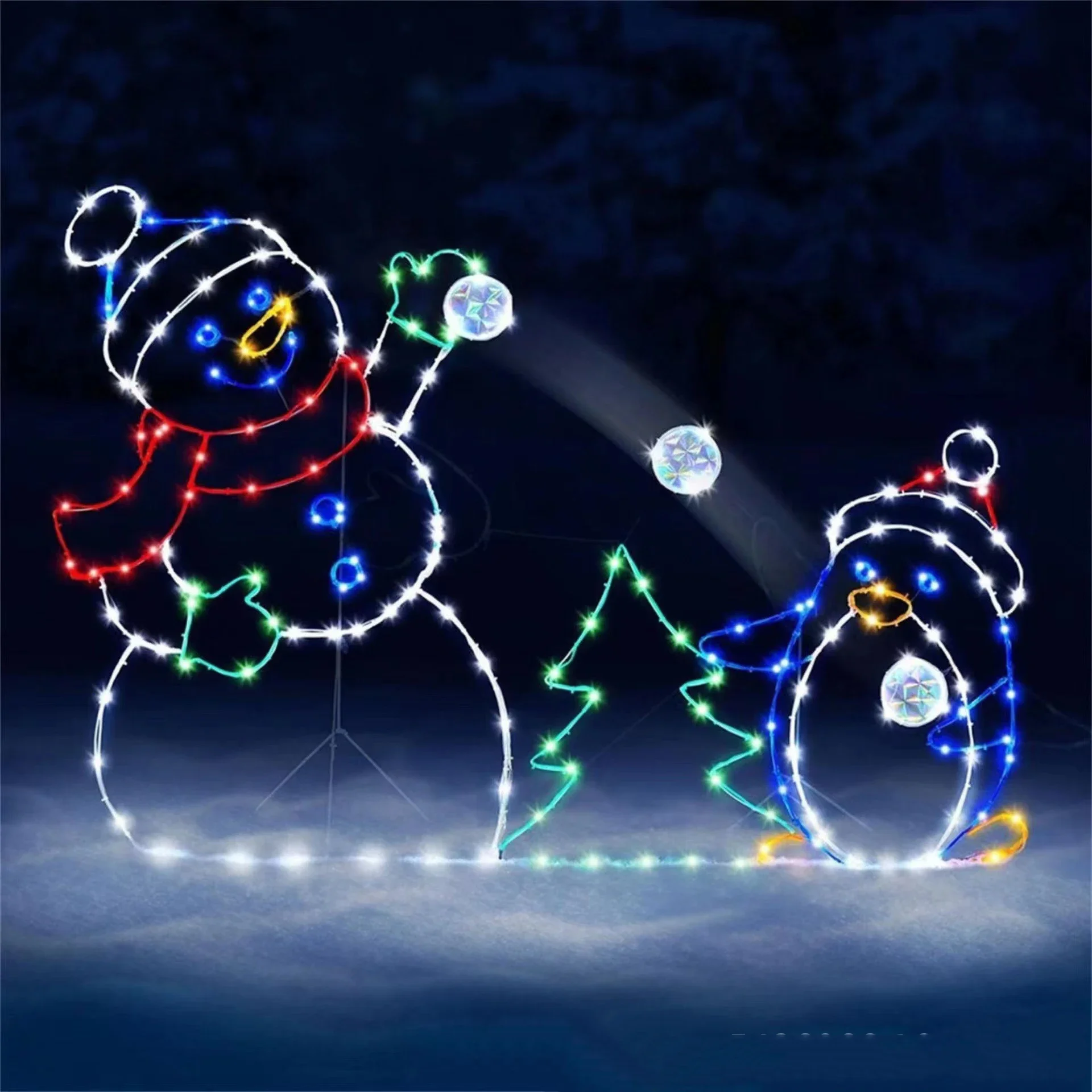 Palla di neve animata Luce LED - Xmas Outdoor Lighting Decorations recensione e prezzo