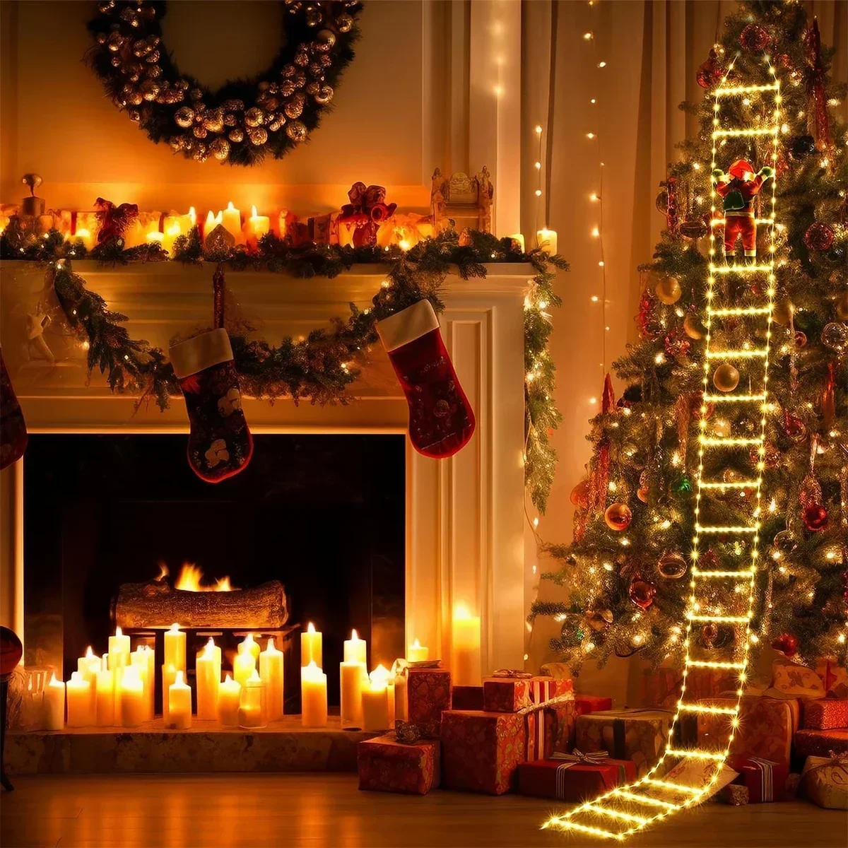 LED Ladder Light per babbo nat - Xmas Outdoor Lighting Decorations recensione e prezzo