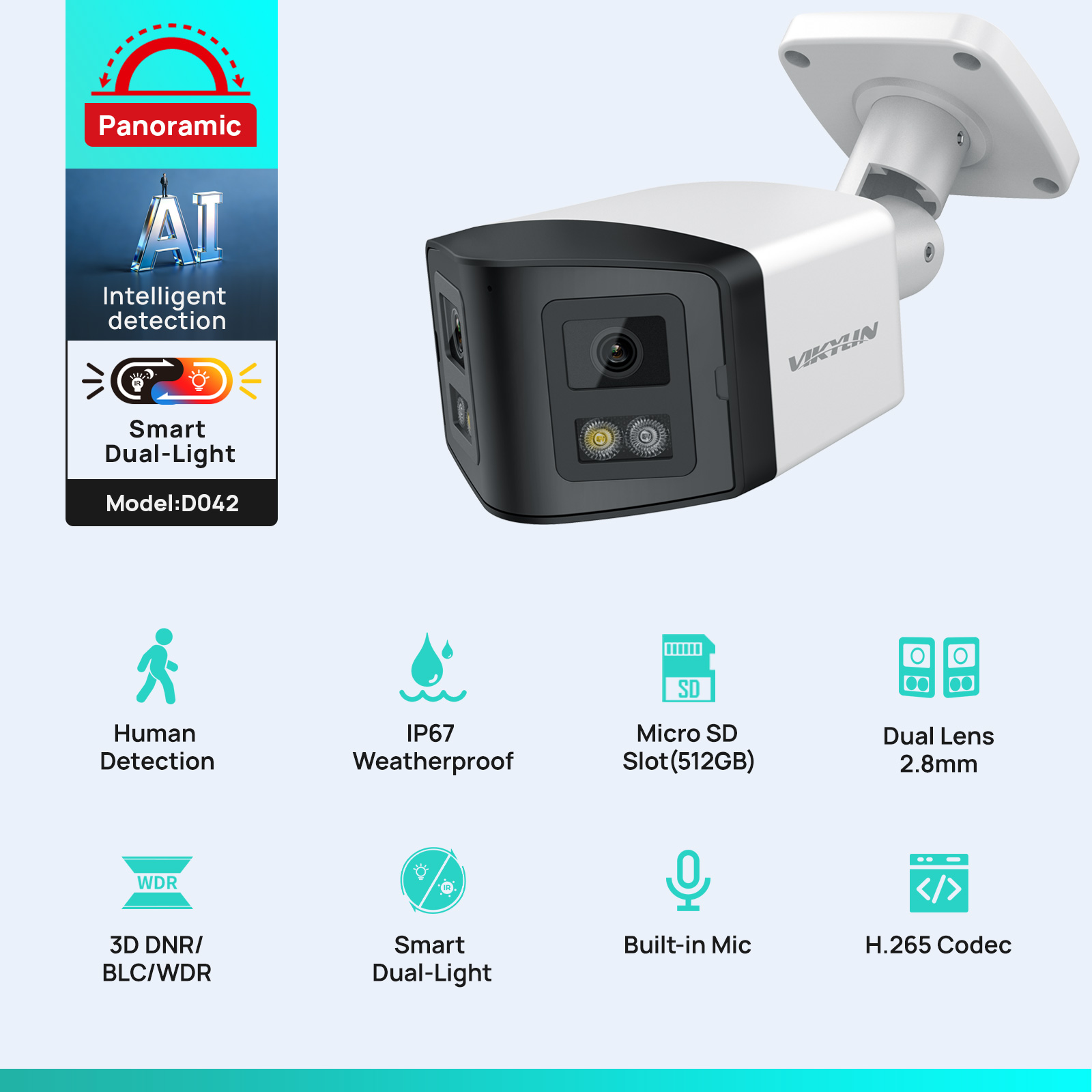 VIKYLIN 170 °   Telecamera IP  - Outdoor Lighting Mains Powered recensione e prezzo