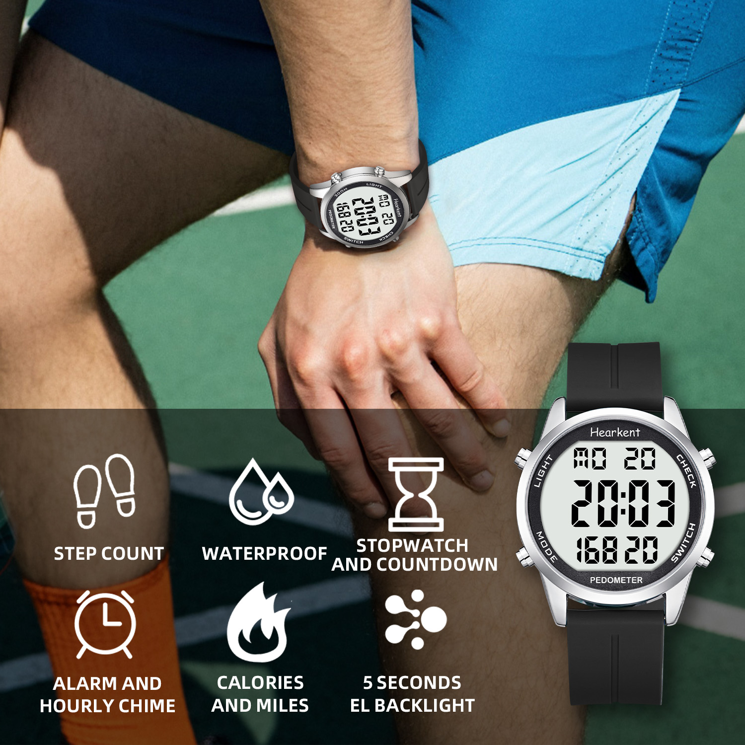 Hearkent Pedometro Orologio da - Outdoor Lighting Deck recensione e prezzo