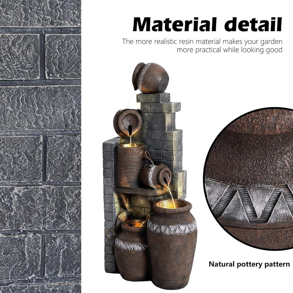 Fontana a Cascata a 6 Livelli  - Outdoor Lighting Deck recensione e prezzo