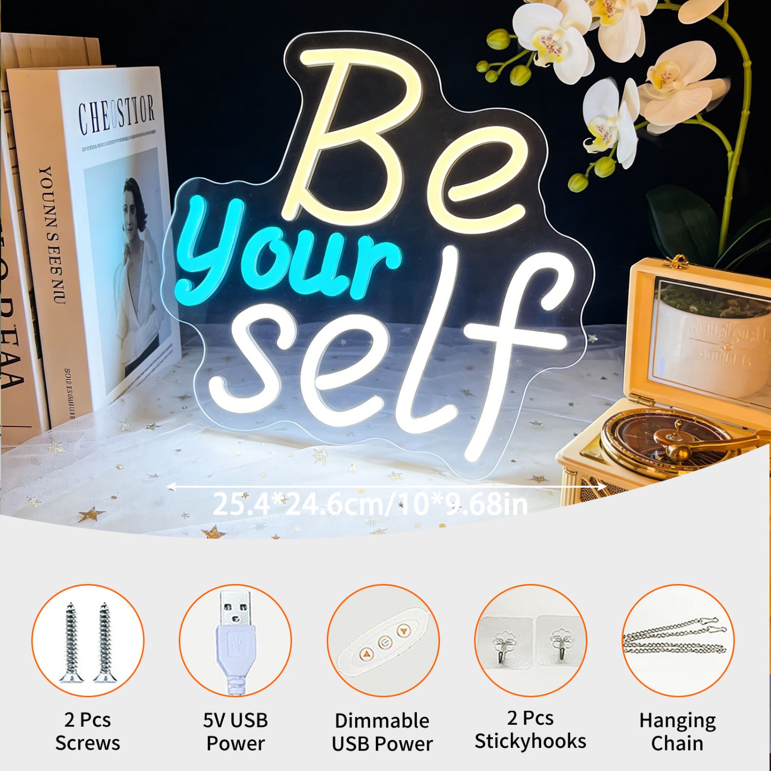 Insegna al Neon LED 'Be Yourse - Outdoor Lighting Quotes recensione e prezzo