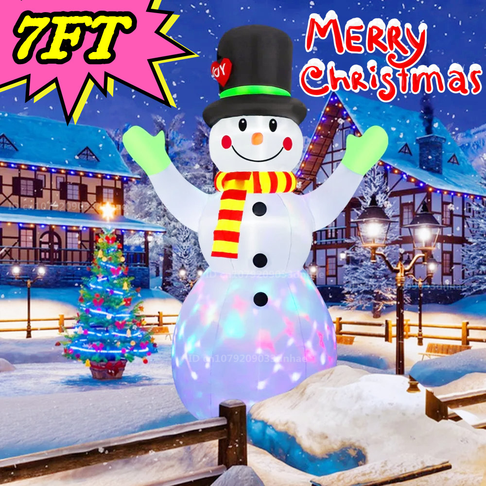 Pupazzo di Neve Gonfiabile Nat - Xmas Outdoor Lighting Decorations recensione e prezzo