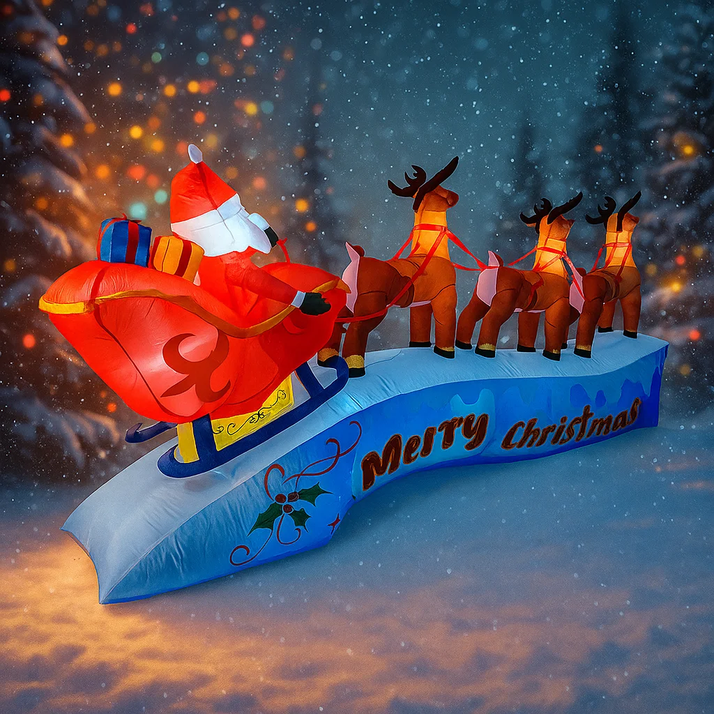 11,8FT Babbo Natale Renna Slit - Xmas Outdoor Lighting Decorations recensione e prezzo