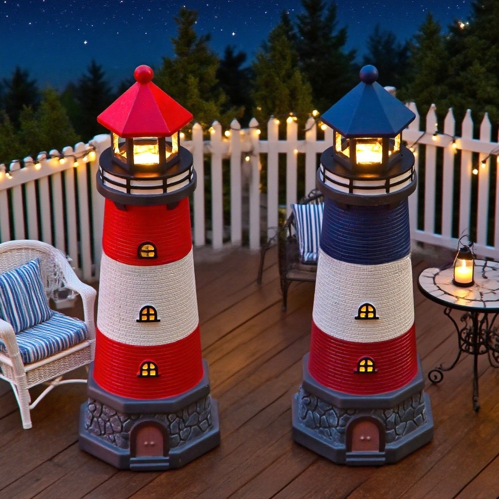 Faro Solare in Resina Blu e Ro - Outdoor Lighting Mediterranean Style recensione e prezzo