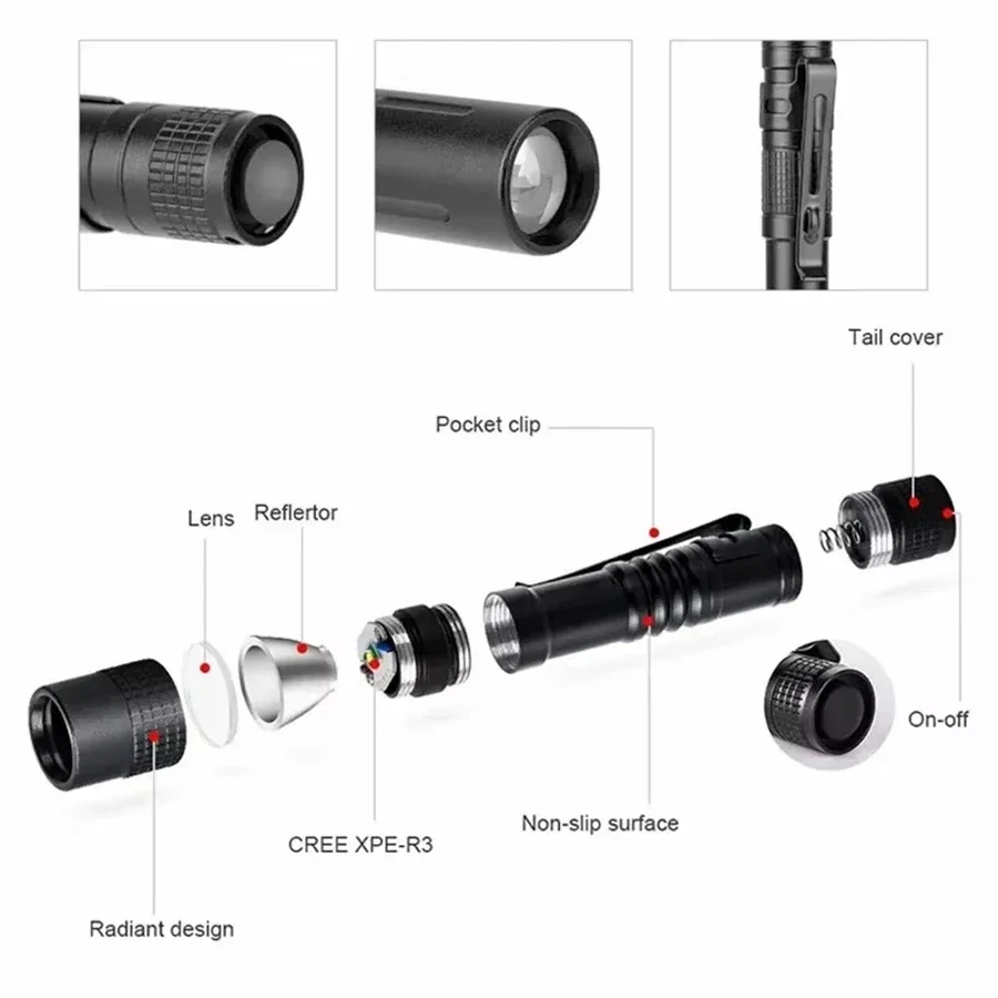 1-4 pezzi mini torcia portatil - Outdoor Lighting Beacon recensione e prezzo