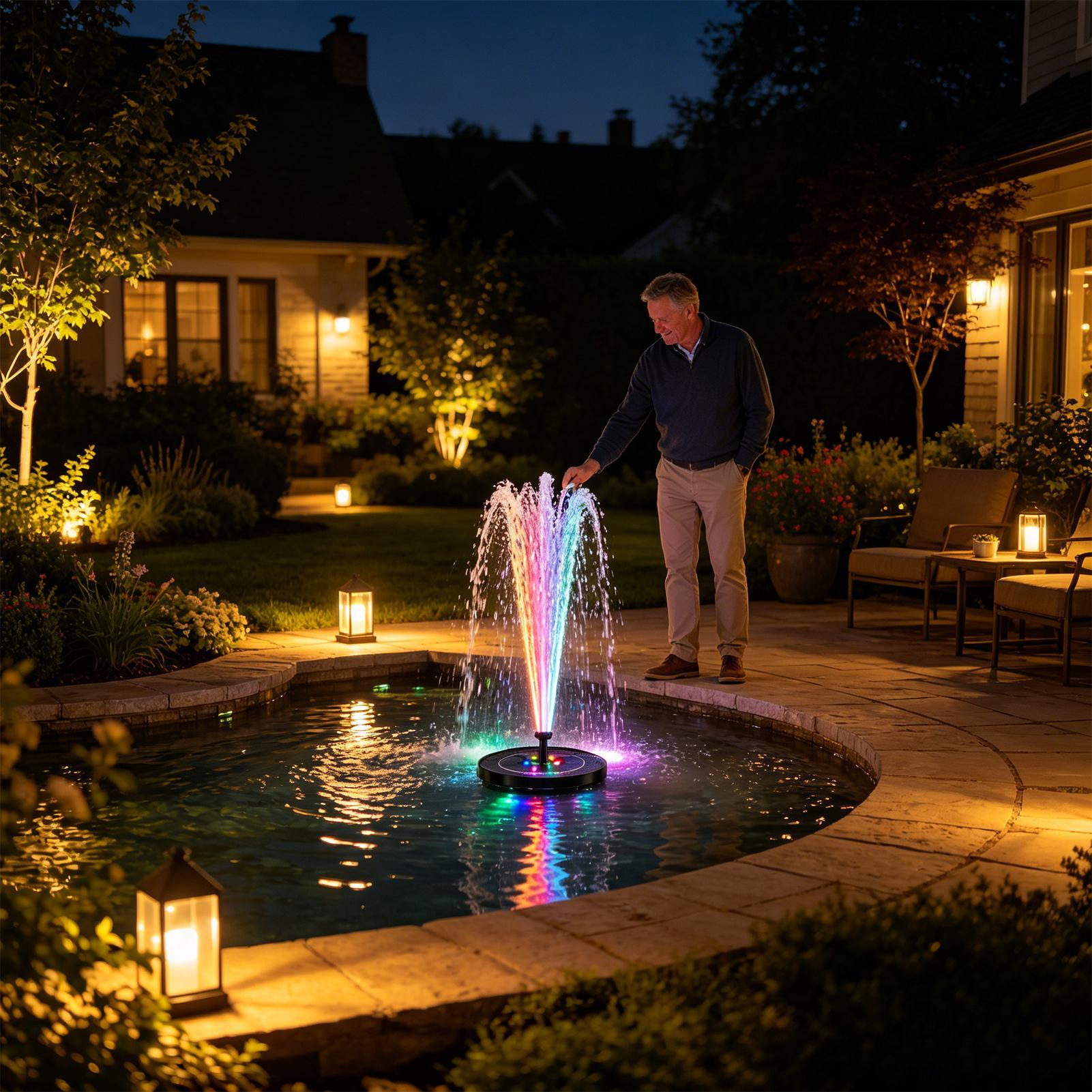 Fontana Solare Galleggiante pe - Outdoor Lighting Deck recensione e prezzo