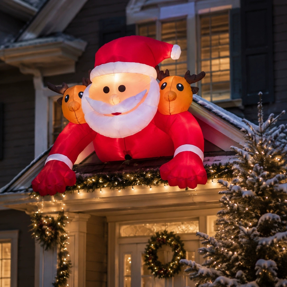 Babbon Natale Gonfiabile di 1, - Xmas Outdoor Lighting Decorations recensione e prezzo
