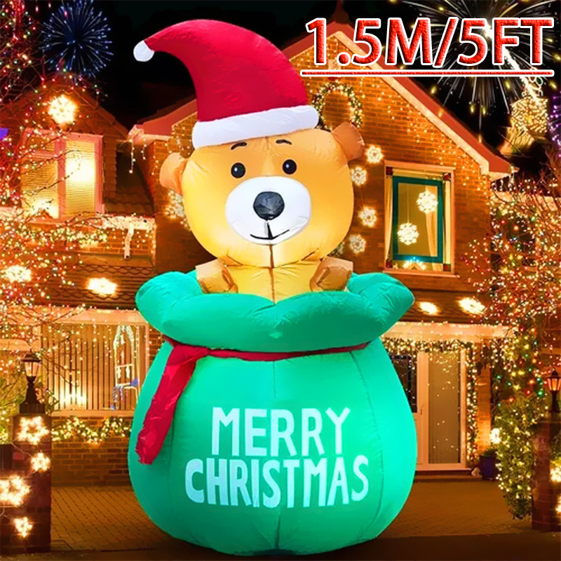 5FT natale gonfiabile decorazi - Xmas Outdoor Lighting Decorations recensione e prezzo